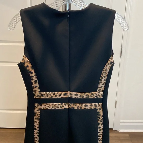 Calvin Klein Animal Print Trim Dress - Picture 5 of 6